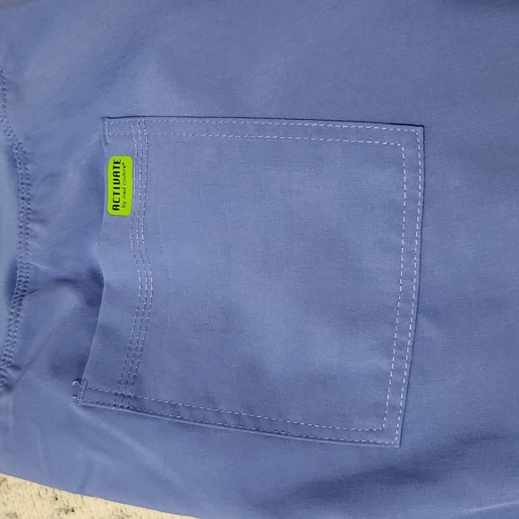 Blue Scrub Set with Yellow Accents - Picture 8 of 10